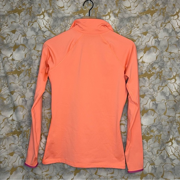 Nike Pro Running Half Zip Up Women's Sweatshirt Size M Pink/Orange - Picture 4 of 6